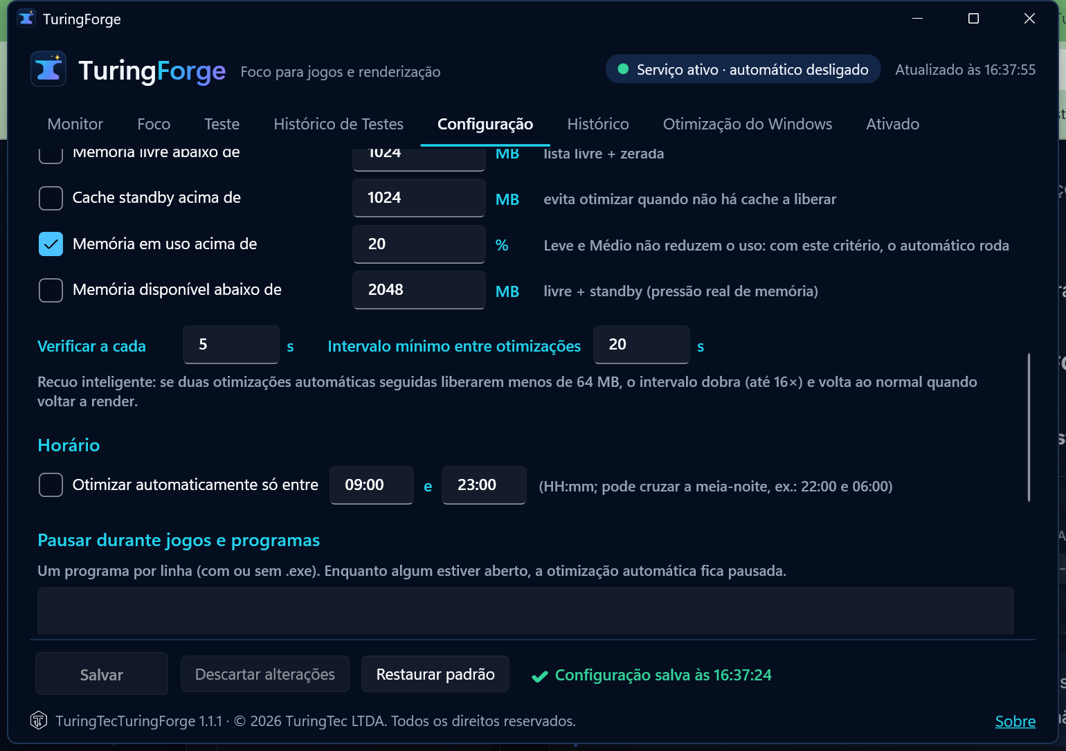 Como o automático decide a cadência (o recuo inteligente)