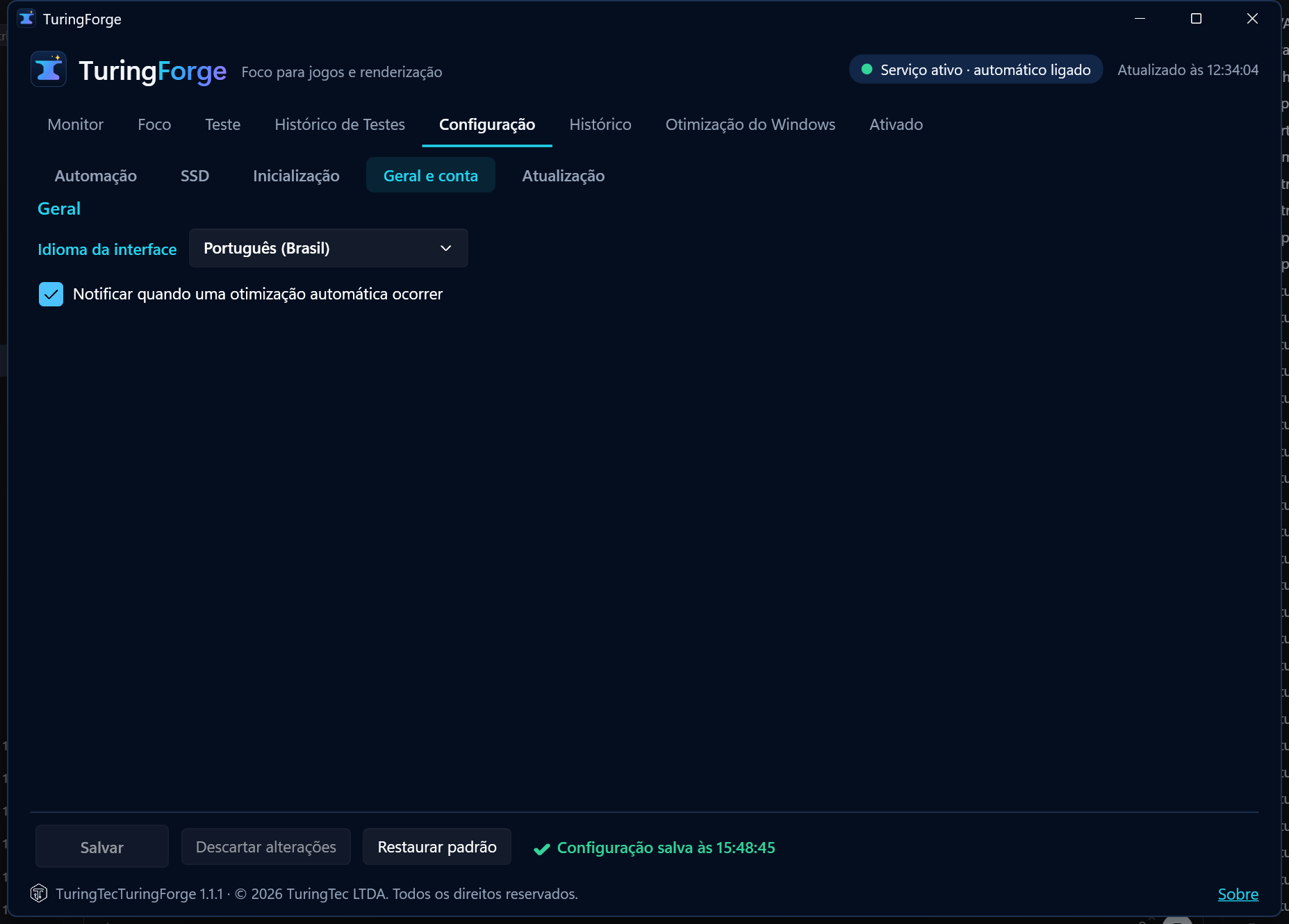 Geral e conta