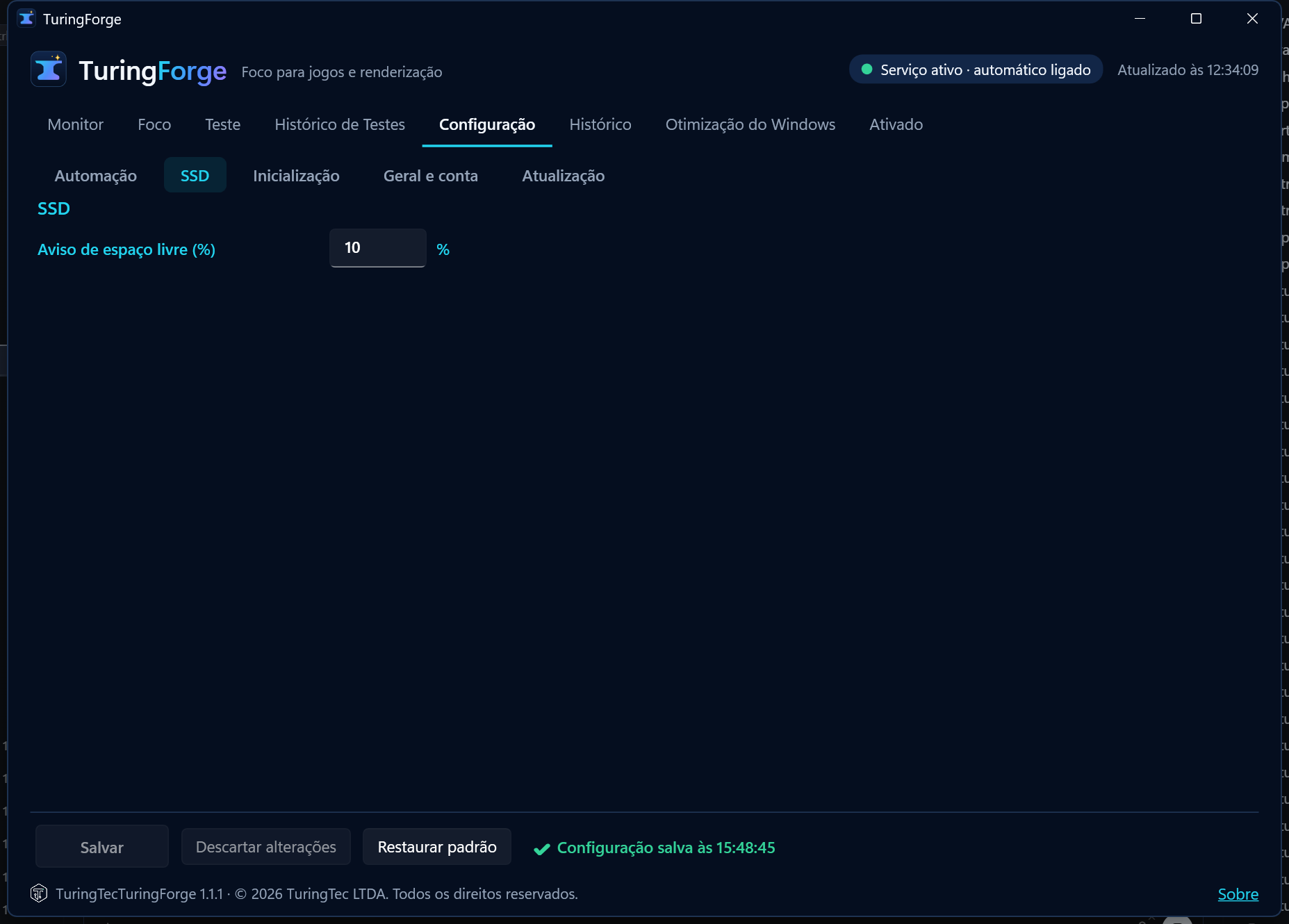 SSD (saúde e otimização)